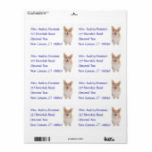 Corgi子犬の名前差出人住所メーリングラベル ラベル (フルシート)