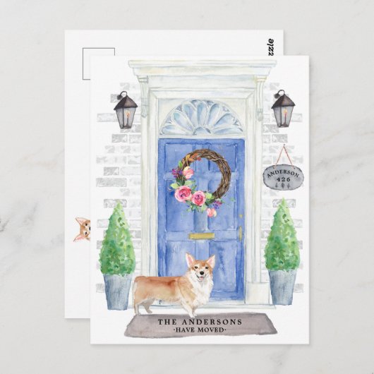 Corgi引っ越し案内はがき ポストカード (正面/裏面)