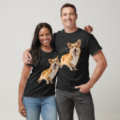 Corgi愛は犬の母パパ子犬ペット女性男子供 Tシャツ (ユニセックス)