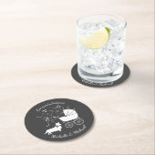 Corgi犬の赤ちゃんシャワーパピーグレーウェルシュペンブローク ラウンドペーパーコースター (インサイチュ)