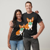 Corgi犬の顔マスク社会的分散アンチウイルス Tシャツ (ユニセックス)