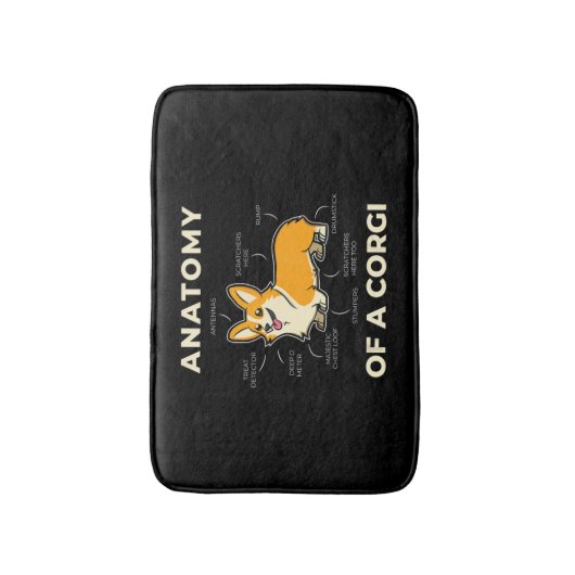 Corgi バスマット (正面縦)