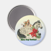 "Corgi メリー Christmas" Corgi & Pony Magnet マグネット (正面/裏面)