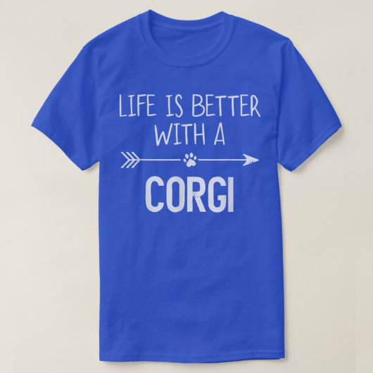 Corgi 742で人生は良い tシャツ (デザイン正面)
