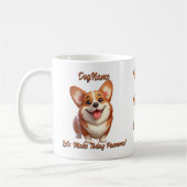 Corgi、Add Dog's Name、Change文字 コーヒーマグカップ (左)