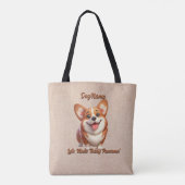 Corgi - Add Dog's Name, Change文字 トートバッグ (裏面)
