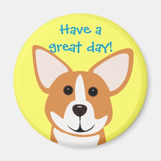 Corgi Art Magnet Greeting マグネット (正面)