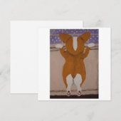 Corgi at Window Invitation (正面/裏面)