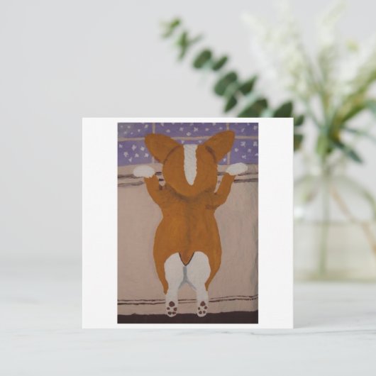Corgi at Window Invitation (スタンド正面)