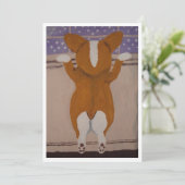 Corgi at Window Invitation 招待状 (スタンド正面)