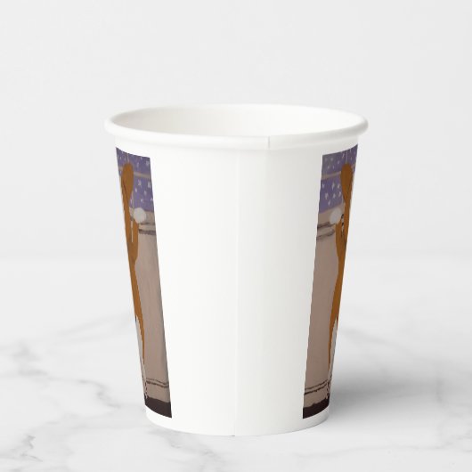 Corgi at window Paper Cups 紙コップ (右)