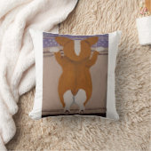 Corgi at Window Throw Pillow クッション (ブランケット)