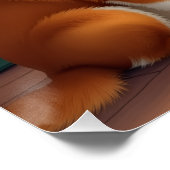 Corgi Baking with Grandma Christmas Painting ポスター (コーナー)