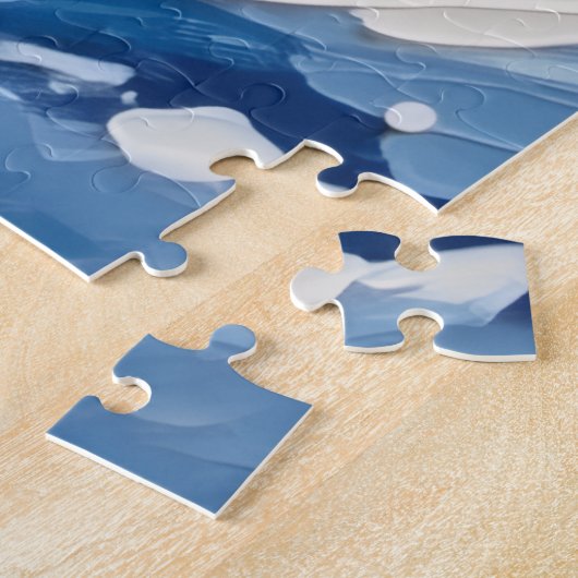 Corgi Belly Slide Christmas Fun Hat ジグソーパズル (側面)