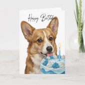 Corgi Birthday Cake Inspector カード (正面)