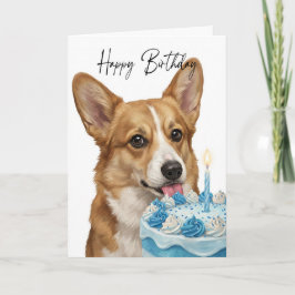 Corgi Birthday Cake Inspector カード