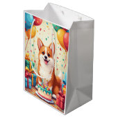 Corgi Birthday Celebration ミディアムペーパーバッグ (裏面アングル)