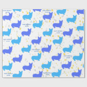 Corgi Birthday Party,カスタマイズ可能文字 ラッピングペーパー (フラット)