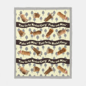 corgi blanket tree フリースブランケット (正面)