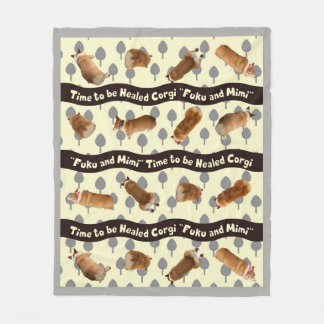 corgi blanket tree フリースブランケット
