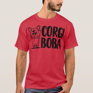 Corgi Boba、犬の子供へ贈り物、男女おもしろい、 Tシャツ