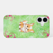 Corgi Botanical Garden Phone Case iPhone 16ケース (裏面横)