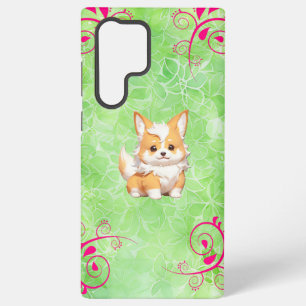 Corgi Botanical Garden Phone Case Samsung Galaxy S22 Ultraケース