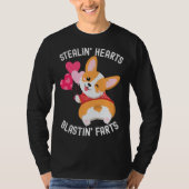 Corgi Breakin Hearts Blastin Farts Valentines Day  Tシャツ (正面)