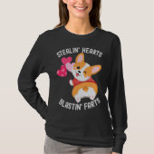 Corgi Breakin Hearts Blastin Farts Valentines Day  Tシャツ (正面)