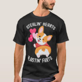 Corgi Breakin Hearts Blastin Farts Valentines Day  Tシャツ (正面)