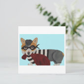 Corgi Burglar Invitation サンキューカード (スタンド正面)