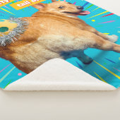 Corgi Butt Birthday Hat シェルパブランケット (3/4)