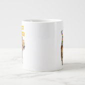 Corgi Butt Birthday Hat ジャンボコーヒーマグカップ (正面)