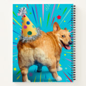 Corgi Butt Birthday Hat ノートブック (裏面)