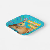 Corgi Butt Birthday Hat ペーパープレート (傾斜あり)