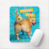 Corgi Butt Birthday Hat マウスパッド (マウス)