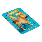 Corgi Butt Birthday Hat マグネット (右側)