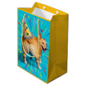 Corgi Butt Birthday Hat ミディアムペーパーバッグ (裏面アングル)