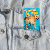 Corgi Butt Birthday Hat 缶バッジ (インサイチュ)