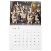 Corgi Calendar カレンダー (1月 2026)