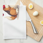 Corgi Candy Cane Joy キッチンタオル (四つ折り)