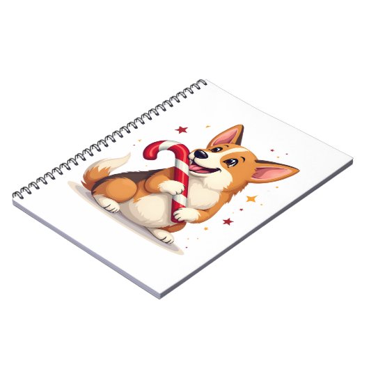 Corgi Candy Cane Joy ノートブック (左側)