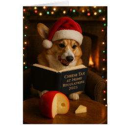 Corgi 'Cheese Tax' Christmas card