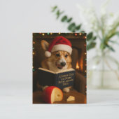 Corgi 'Cheese Tax' Christmas postcard ポストカード (スタンド正面)