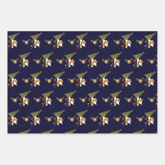 Corgi Christmas Angel - Santa Paws Gift Tags ラッピングペーパーシート