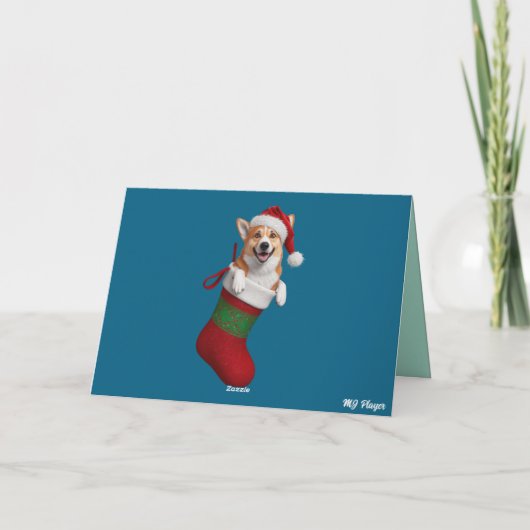 Corgi Christmas Cookie Card カード (裏面)