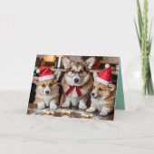 Corgi Christmas Cookie Card カード (正面)