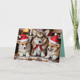 Corgi Christmas Cookie Card カード