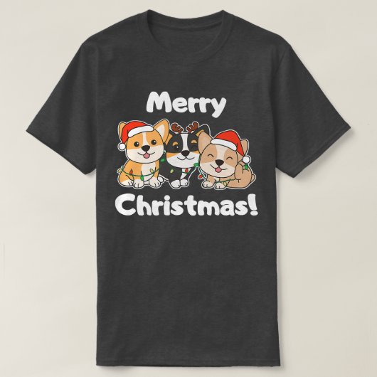 Corgi Christmas Dogs Christmas Animals Cute Dogs 1 Tシャツ (デザイン正面)
