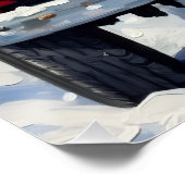 Corgi Christmas Red Truck Holiday ポスター (コーナー)